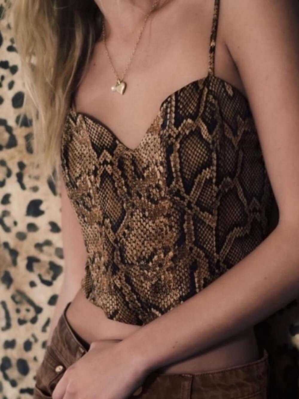 Zara Snake Print Corset